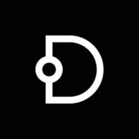 modern monogram bokstaven d logotyp design vektor