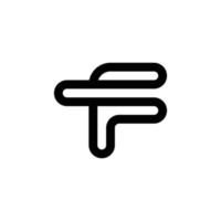 modern monogram bokstav f logotypdesign vektor