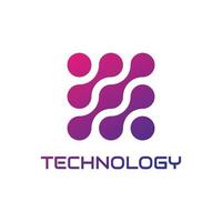 modernes quadratisches Tech-Logo-Design vektor