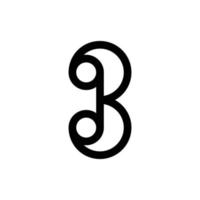 modern monogram bokstav b logotypdesign vektor