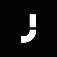 modernes monogrammbuchstabe j logo design vektor