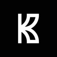 modern monogram bokstaven k logotypdesign vektor