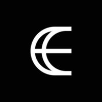 modern monogram bokstaven e logotypdesign vektor