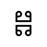 modernes monogrammbuchstabe h logo design vektor