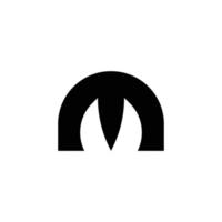 modernes monogrammbuchstabe m logo design vektor