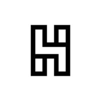 modern monogram bokstaven h logotypdesign vektor