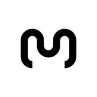 modern monogram bokstaven m logotypdesign vektor