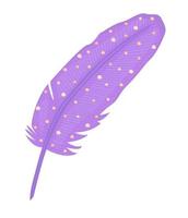 violett fjäder, färgglad illustration vektor