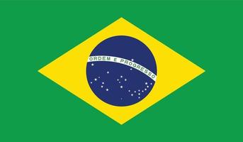 vektorillustration der brasilien-flagge. vektor