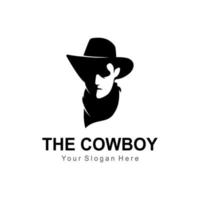 cowboy logotyp vektor