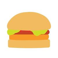 välsmakande läcker stor hamburgare med kött och ost. snabbmatskoncept för mall. vektor