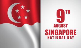 singapores nationaldag bakgrundsdesign. vektor