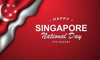 singapores nationaldag bakgrundsdesign. vektor