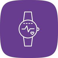 Smartwatch-Linie runde Ecke vektor