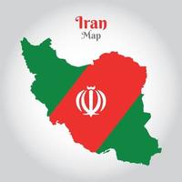 Vektorkarte der Iran-Illustration vektor