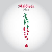 vektor karta över maldiverna illustration