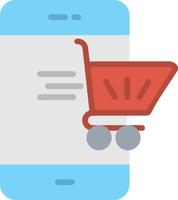 flaches Symbol für Online-Shopping vektor