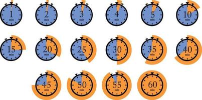 Stunde pro Minute Vektor-Illustration Gambar vektor