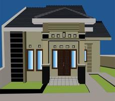 ein einfaches minimalistisches Haus, das Sie nach Bedarf nutzen können vektor