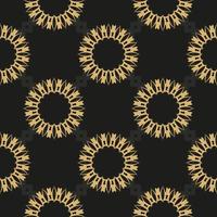 kinesiska svarta och gula abstrakt sömlös vektor bakgrund. tapeter i en mall i vintagestil. indiskt blommigt element. prydnad för tapeter, tyg, förpackningar, förpackningar.