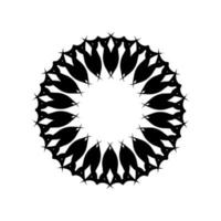 Vintage Mandala schwarz-weiße runde Verzierung. orientalischer Vektor, Muster der Anti-Stress-Therapie. Designelemente weben. Yoga-Logos-Vektor. vektor