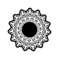 vintage mandala logotyp rund prydnad. dekorativa runda ornament. ovanlig blomform. orientalisk vektor, mönster av antistressterapi. vävning designelement. yoga logotyper vektor. vektor