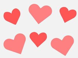 Herzsymbol mit Liebesvektor. einfaches Herzsymbol. vektor