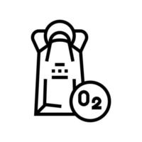 Sauerstoffmaske Paket Symbol Leitung Vektor Illustration