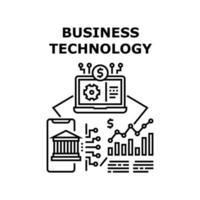 geschäftstechnologiekonzept schwarze illustration vektor