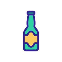 en flaska öl ikon vektor. isolerade kontur symbol illustration vektor