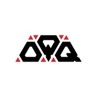 oqq Dreiecksbuchstaben-Logo-Design mit Dreiecksform. oqq-Dreieck-Logo-Design-Monogramm. oqq-Dreieck-Vektor-Logo-Vorlage mit roter Farbe. oqq dreieckiges Logo einfaches, elegantes und luxuriöses Logo. oqq vektor
