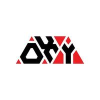 Oxy-Dreieck-Buchstaben-Logo-Design mit Dreiecksform. Oxy-Dreieck-Logo-Design-Monogramm. Oxy-Dreieck-Vektor-Logo-Vorlage mit roter Farbe. Oxy Triangular Logo Einfaches, elegantes und luxuriöses Logo. Oxy vektor