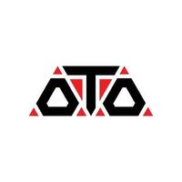 Oto-Dreieck-Buchstaben-Logo-Design mit Dreiecksform. Oto-Dreieck-Logo-Design-Monogramm. Oto-Dreieck-Vektor-Logo-Vorlage mit roter Farbe. oto dreieckiges Logo einfaches, elegantes und luxuriöses Logo. oto vektor