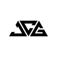 JCG-Dreieck-Buchstaben-Logo-Design mit Dreiecksform. JCG-Dreieck-Logo-Design-Monogramm. JCG-Dreieck-Vektor-Logo-Vorlage mit roter Farbe. jcg dreieckiges logo einfaches, elegantes und luxuriöses logo. jcg vektor