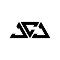 jcj Dreiecksbuchstaben-Logo-Design mit Dreiecksform. JCJ-Dreieck-Logo-Design-Monogramm. JCJ-Dreieck-Vektor-Logo-Vorlage mit roter Farbe. jcj dreieckiges Logo einfaches, elegantes und luxuriöses Logo. jcj vektor