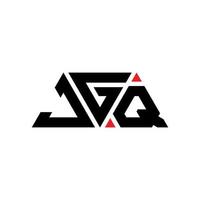 jgq triangel bokstavslogotypdesign med triangelform. jgq triangel logotyp design monogram. jgq triangel vektor logotyp mall med röd färg. jgq triangulär logotyp enkel, elegant och lyxig logotyp. jgq
