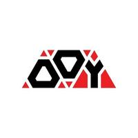 Ooy-Dreieck-Buchstaben-Logo-Design mit Dreiecksform. Ooy-Dreieck-Logo-Design-Monogramm. Ooy-Dreieck-Vektor-Logo-Vorlage mit roter Farbe. ooy dreieckiges Logo einfaches, elegantes und luxuriöses Logo. ooh vektor