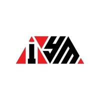 Iym-Dreieck-Buchstaben-Logo-Design mit Dreiecksform. iym-Dreieck-Logo-Design-Monogramm. Iym-Dreieck-Vektor-Logo-Vorlage mit roter Farbe. iym dreieckiges Logo einfaches, elegantes und luxuriöses Logo. ichm vektor