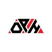 oph Dreiecksbuchstaben-Logo-Design mit Dreiecksform. oph dreieck logo design monogramm. oph dreieck vektor logo vorlage mit roter farbe. oph dreieckiges Logo einfaches, elegantes und luxuriöses Logo. oph