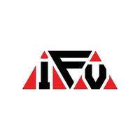 ifv Dreiecksbuchstaben-Logo-Design mit Dreiecksform. ifv-Dreieck-Logo-Design-Monogramm. ifv dreieck vektor logo vorlage mit roter farbe. ifv dreieckiges Logo einfaches, elegantes und luxuriöses Logo. wennv
