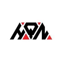 hqn-Dreieck-Buchstaben-Logo-Design mit Dreiecksform. hqn-Dreieck-Logo-Design-Monogramm. hqn-Dreieck-Vektor-Logo-Vorlage mit roter Farbe. hqn dreieckiges Logo einfaches, elegantes und luxuriöses Logo. Hauptquartier vektor