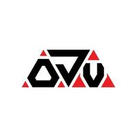 ojv Dreiecksbuchstaben-Logo-Design mit Dreiecksform. OJV-Dreieck-Logo-Design-Monogramm. OJV-Dreieck-Vektor-Logo-Vorlage mit roter Farbe. ojv dreieckiges Logo einfaches, elegantes und luxuriöses Logo. ABl vektor