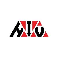 HIV-Dreieck-Buchstaben-Logo-Design mit Dreiecksform. HIV-Dreieck-Logo-Design-Monogramm. HIV-Dreieck-Vektor-Logo-Vorlage mit roter Farbe. dreieckiges hiv-logo einfaches, elegantes und luxuriöses logo. HIV vektor