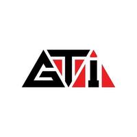 GTI-Dreieck-Buchstaben-Logo-Design mit Dreiecksform. GTI-Dreieck-Logo-Design-Monogramm. GTI-Dreieck-Vektor-Logo-Vorlage mit roter Farbe. gti dreieckiges logo einfaches, elegantes und luxuriöses logo. gti vektor