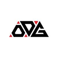 odg-Dreieck-Buchstaben-Logo-Design mit Dreiecksform. Odg-Dreieck-Logo-Design-Monogramm. ODG-Dreieck-Vektor-Logo-Vorlage mit roter Farbe. odg dreieckiges Logo einfaches, elegantes und luxuriöses Logo. ungerade vektor