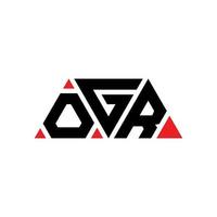 Ogr-Dreieck-Buchstaben-Logo-Design mit Dreiecksform. Ogr-Dreieck-Logo-Design-Monogramm. Ogr-Dreieck-Vektor-Logo-Vorlage mit roter Farbe. ogr dreieckiges Logo einfaches, elegantes und luxuriöses Logo. ogr vektor