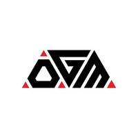 OGM-Dreieck-Buchstaben-Logo-Design mit Dreiecksform. OGM-Dreieck-Logo-Design-Monogramm. OGM-Dreieck-Vektor-Logo-Vorlage mit roter Farbe. ogm dreieckiges Logo einfaches, elegantes und luxuriöses Logo. ogm vektor