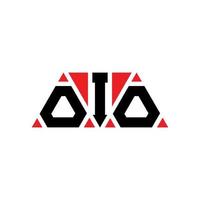 oio-Dreieck-Buchstaben-Logo-Design mit Dreiecksform. Oio-Dreieck-Logo-Design-Monogramm. Oio-Dreieck-Vektor-Logo-Vorlage mit roter Farbe. oio dreieckiges Logo einfaches, elegantes und luxuriöses Logo. oio vektor