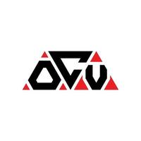 ocv-Dreieck-Buchstaben-Logo-Design mit Dreiecksform. OCV-Dreieck-Logo-Design-Monogramm. ocv-Dreieck-Vektor-Logo-Vorlage mit roter Farbe. ocv dreieckiges logo einfaches, elegantes und luxuriöses logo. ocv vektor