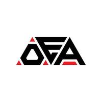 OEA-Dreieck-Buchstaben-Logo-Design mit Dreiecksform. Oea-Dreieck-Logo-Design-Monogramm. OEA-Dreieck-Vektor-Logo-Vorlage mit roter Farbe. oea dreieckiges Logo einfaches, elegantes und luxuriöses Logo. öa vektor